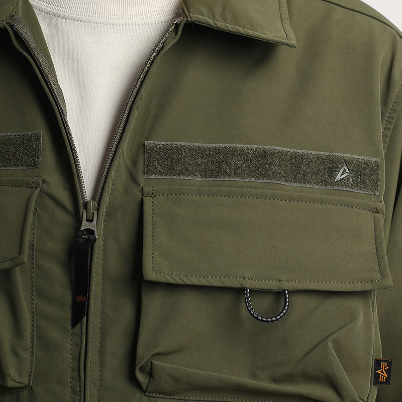 мужская зеленая куртка Alpha Industries Nylon Cargo Shirt Jacket MJN53000C1-green - цена, описание, фото 2